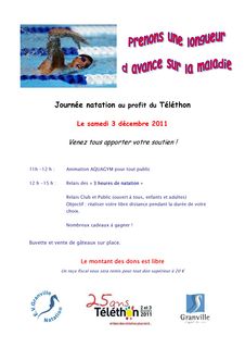 affiche evg natation telethon