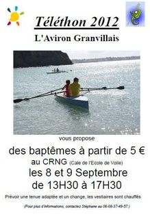 bapteme aviron granvillais telethon