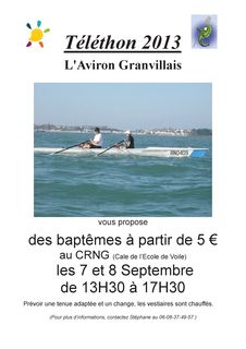 bapteme aviron granvillais telethon