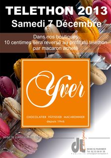 Affiche macarons chocolatier yver granville