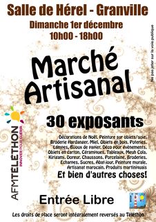 Affiche marche artisanal telethon granville