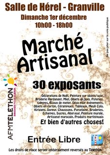 Affiche marche artisanal telethon granville