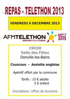 Affiche repas telethon donville couscous reservations