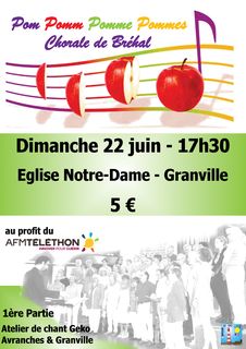 Affiche chorale Pom Pomm Pomme Pommes geko granville