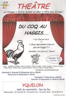 piece theatre yquelon coq au haggis entre scene et mer