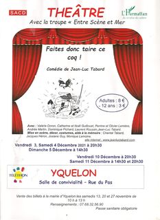 theatre piece yquelon entre scene et mer faites donc taire ce coq