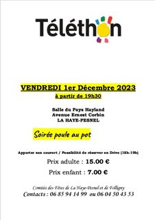 telethon haye pesnel folligny poule pot repas drive