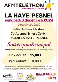 telethon haye pesnel folligny poule pot repas drive