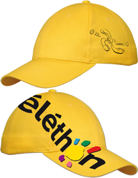 casquette jaune telethon